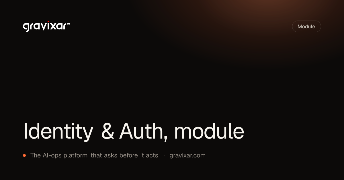 Identity & Auth, module · Gravixar
